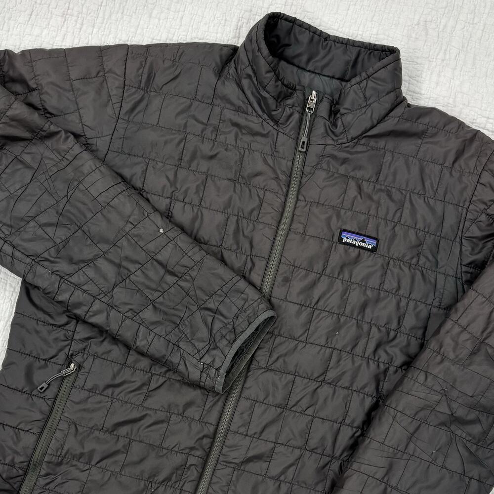 Patagonia Nano Puff Jacket Mens Size Large Black Full Zip Insulated Lightweight
